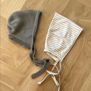 Quincy Mae Cream and Gray Cozy Hats